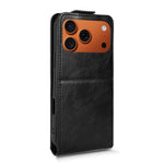 Til iPhone 18 Pro Max / 17 Pro Max Stand Case Magnetisk Lås Vertikal Flip Læder Telefoncover med Kreditkortholder