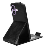 For iPhone 17 Stand Case Magnetic Clasp Vertical Flip Leather Phone Cover with Card Holder