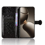 For Xiaomi 15T Wallet Case Dot Pattern Imprint PU Leather Phone Cover with Wrist Strap