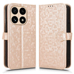 For Xiaomi 15T Wallet Case Dot Pattern Imprint PU Leather Phone Cover with Wrist Strap