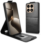 Xiaomi 15T Stativfodral Magnetiskt Spänne Vertikalt Flip Lädermobilfodral med Korthållare