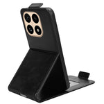 Xiaomi 15T Stativfodral Magnetiskt Spänne Vertikalt Flip Lädermobilfodral med Korthållare