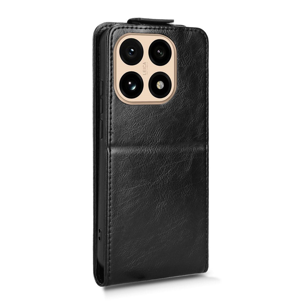 Xiaomi 15T Stativfodral Magnetiskt Spänne Vertikalt Flip Lädermobilfodral med Korthållare