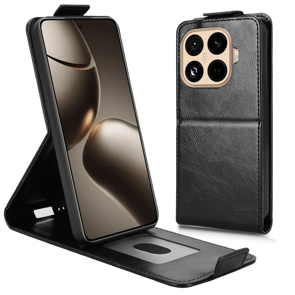 For Xiaomi 15T Pro Stand Case Magnetic Clasp Vertical Flip Leather Phone Cover with Card Holder