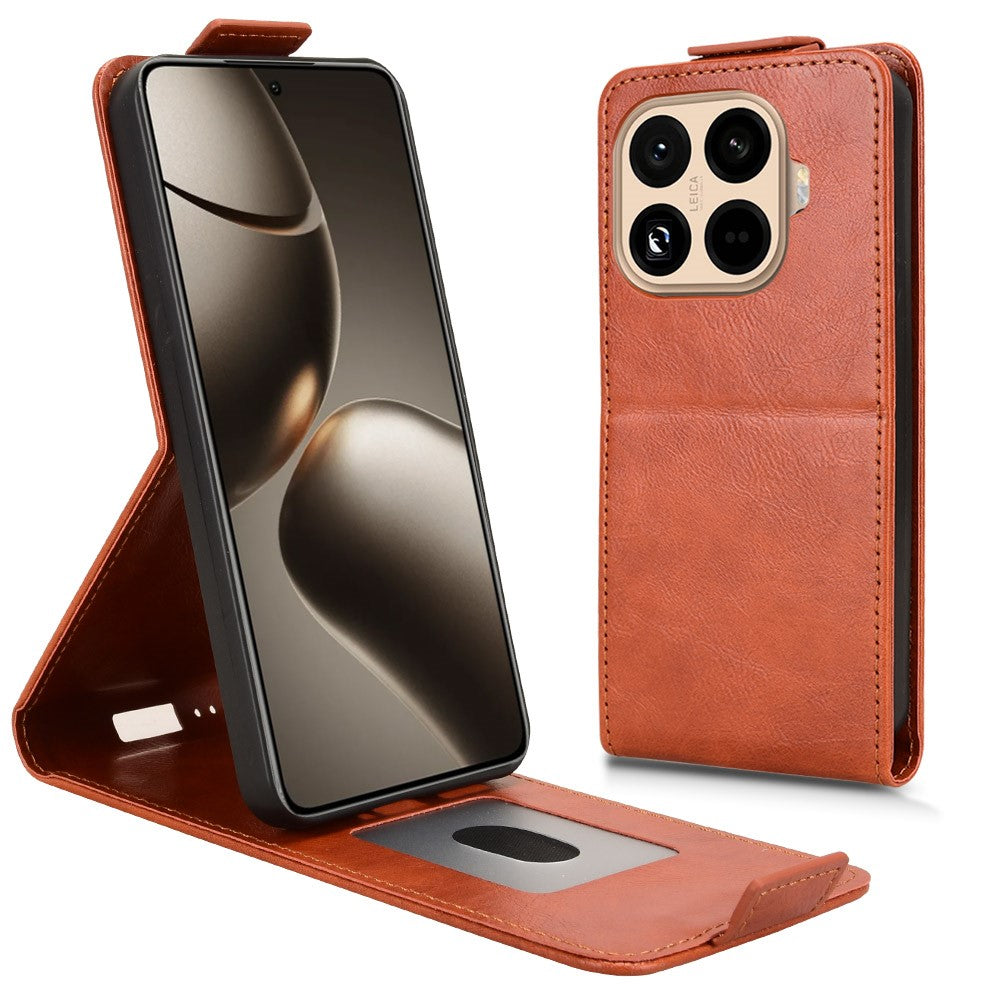 For Xiaomi 15T Pro Stand Case Magnetic Clasp Vertical Flip Leather Phone Cover with Card Holder