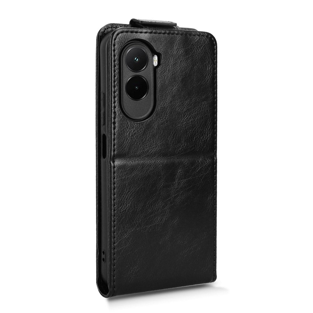 For Xiaomi Poco M7 4G (169mm)  /  Poco M7 Plus 5G Stand Case Magnetic Clasp Vertical Flip Leather Phone Cover with Card Holder
