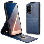 For Xiaomi Poco M7 4G (169mm)  /  Poco M7 Plus 5G Stand Case Magnetic Clasp Vertical Flip Leather Phone Cover with Card Holder