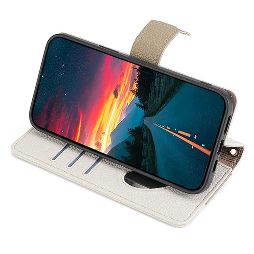 For iPhone 17 Pro Max Case Mirror Wallet Leather Phone Cover with Chain Shoulder Strap