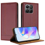 Til Honor 400 Smart 5G / 4G / X7d 4G cover L-formet gittermønster læder stander telefoncover med kortpladser