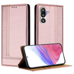 For Samsung Galaxy M36 5G Case L-Shaped Grid Pattern Leather Stand Phone Cover with Card Slots