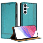 Til Samsung Galaxy M56 5G Etui L-formet Gittermønster Læder Stander Telefoncover med Kortlommer