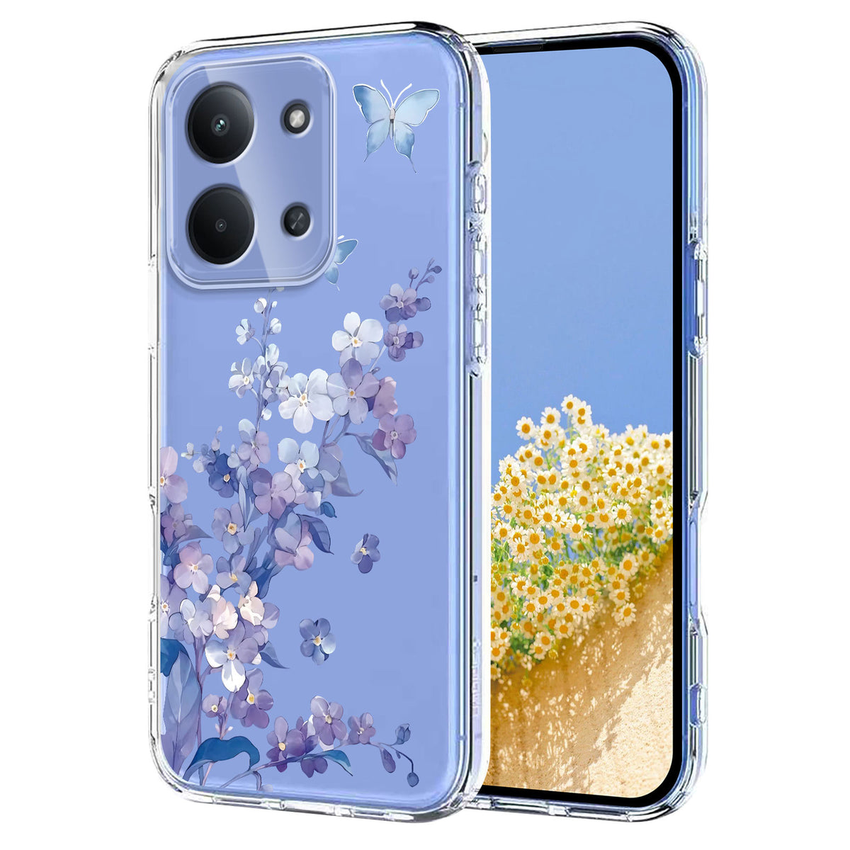 Xiaomi Redmi 15C 5G (EU) (173mm) / Xiaomi Redmi 15C 4G (EU) (173mm) skal fjärilsmönster tryck TPU mobil baksida skal