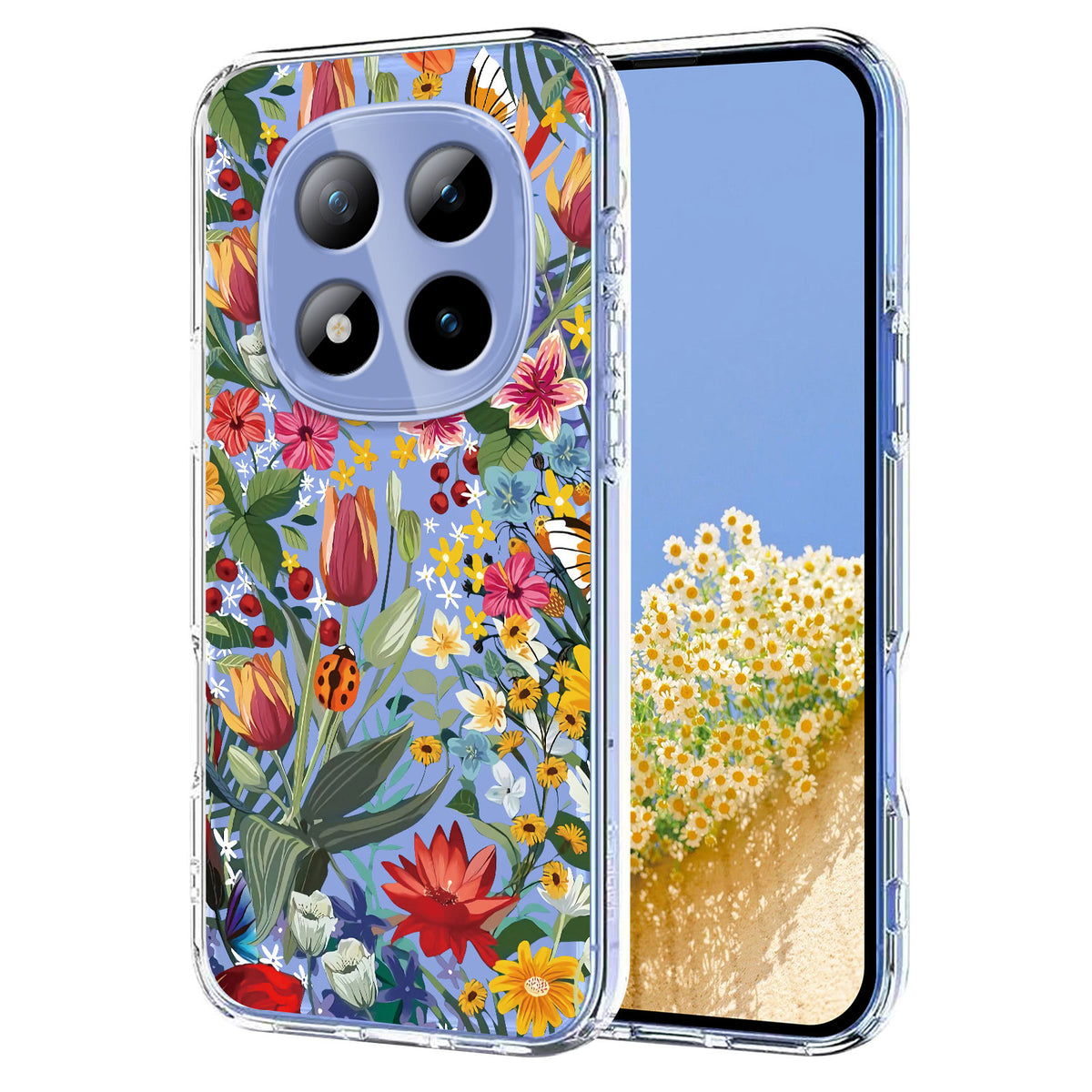 For Xiaomi Poco M8 Pro 5G / Redmi Note 15 Pro+ 5G (Global) Case Butterfly Floral Pattern Printing TPU Phone Back Cover
