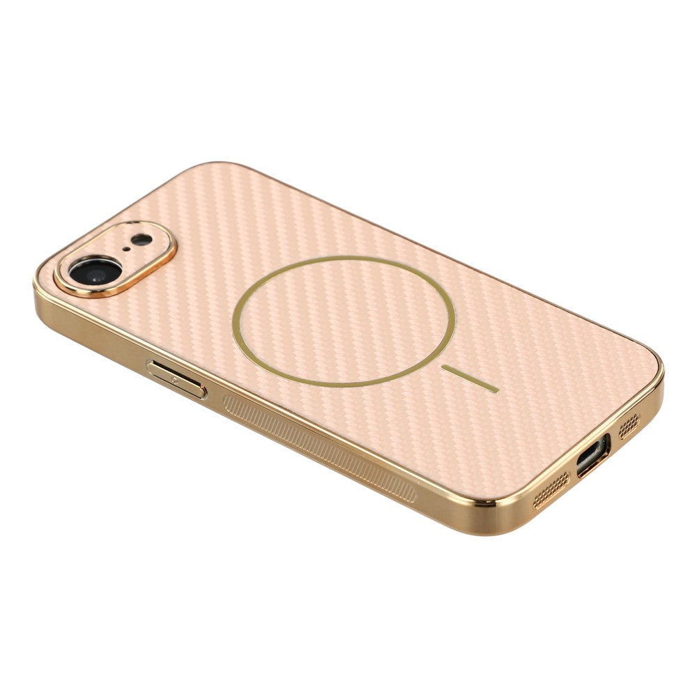 Til iPhone 17e / 16e Telefoncover Kulfibertekstureret Elektrobelagt TPU Bagcover