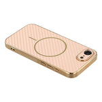 Til iPhone 17e / 16e Telefoncover Kulfibertekstureret Elektrobelagt TPU Bagcover