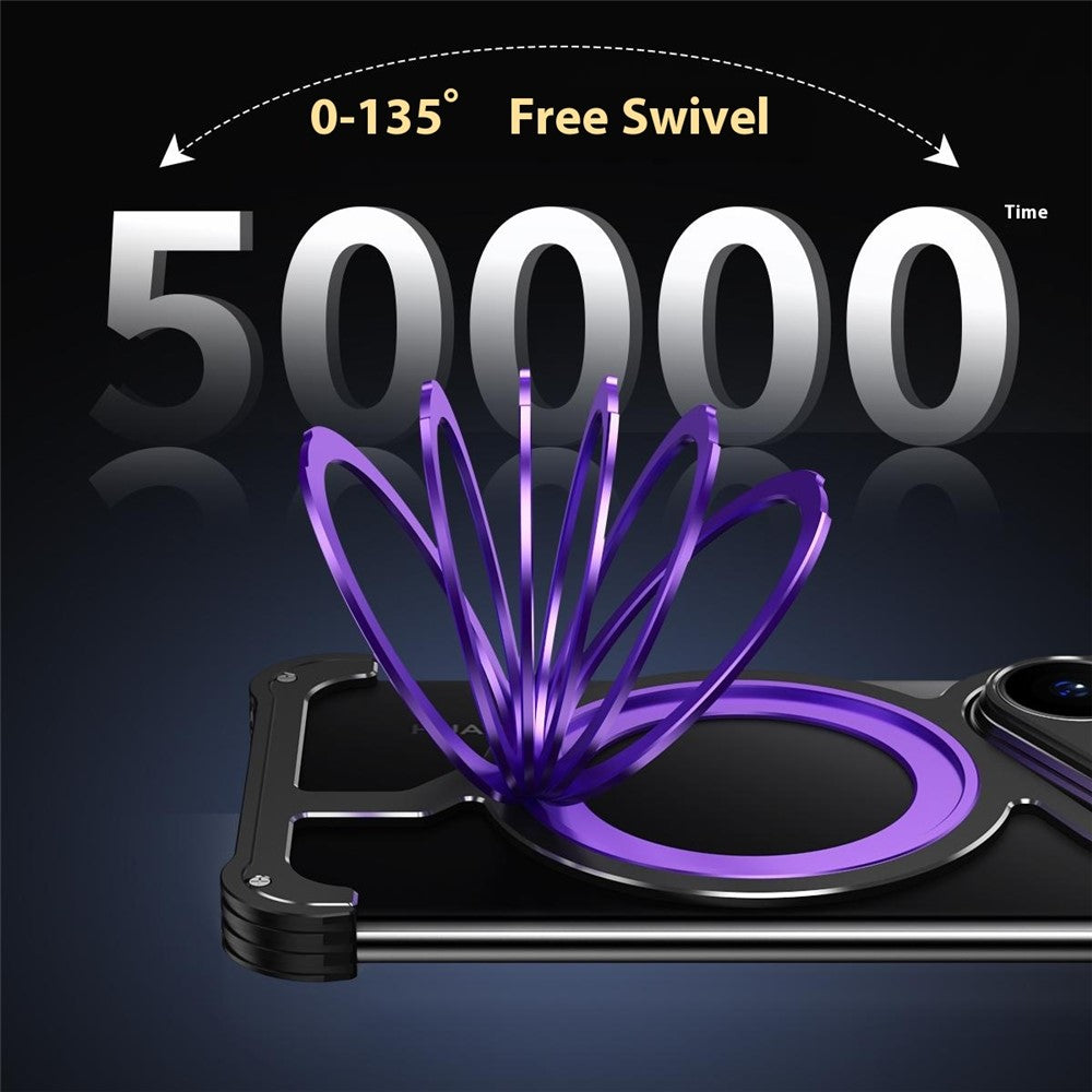 Huawei Pura 80 Pro / Pura 80 Pro+ Metallskal Roterande Stativ Värmeavledande Ramlös mobilstötfångare med Linsskydd