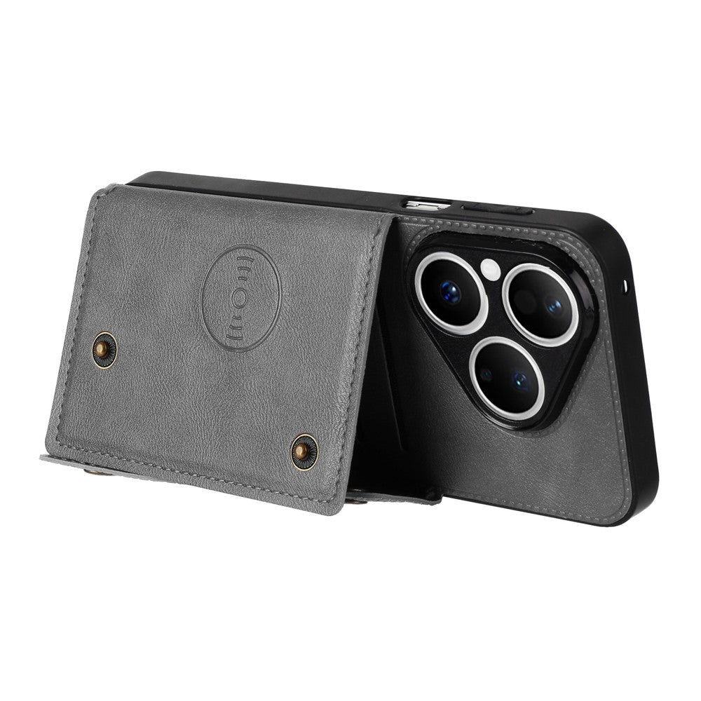 For Huawei Pura 80 Case with Card Slots Kickstand Leather + TPU Phone Cover