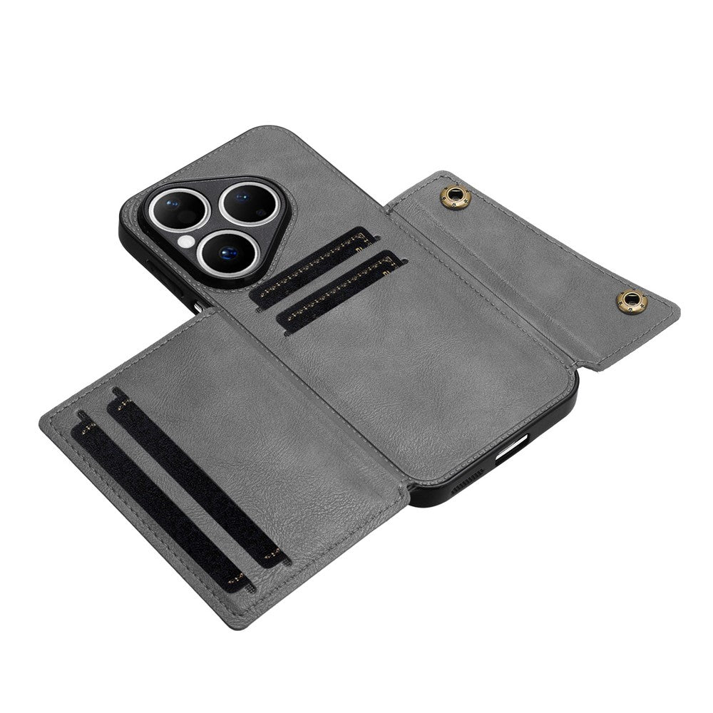 For Huawei Pura 80 Case with Card Slots Kickstand Leather + TPU Phone Cover