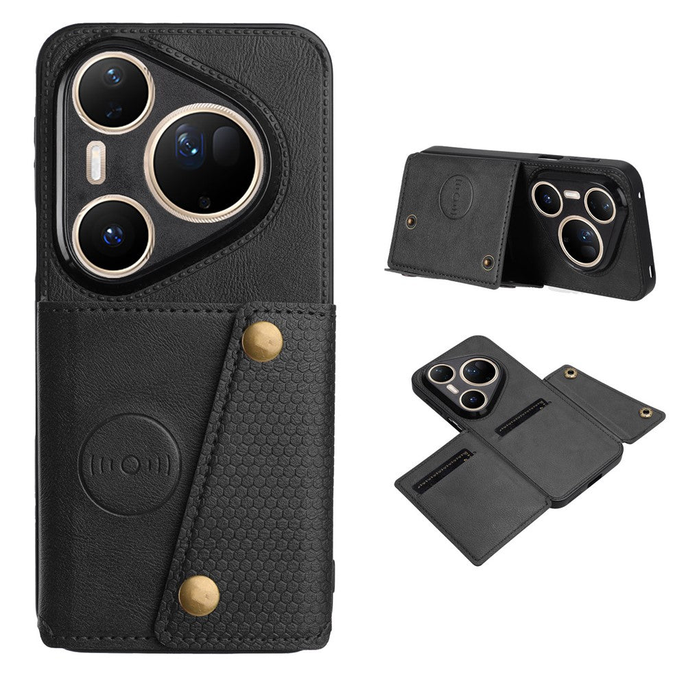 For Huawei Pura 80 Ultra Case with Card Slots Kickstand Leather + TPU Phone Cover