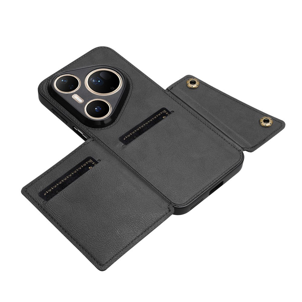 For Huawei Pura 80 Ultra Case with Card Slots Kickstand Leather + TPU Phone Cover