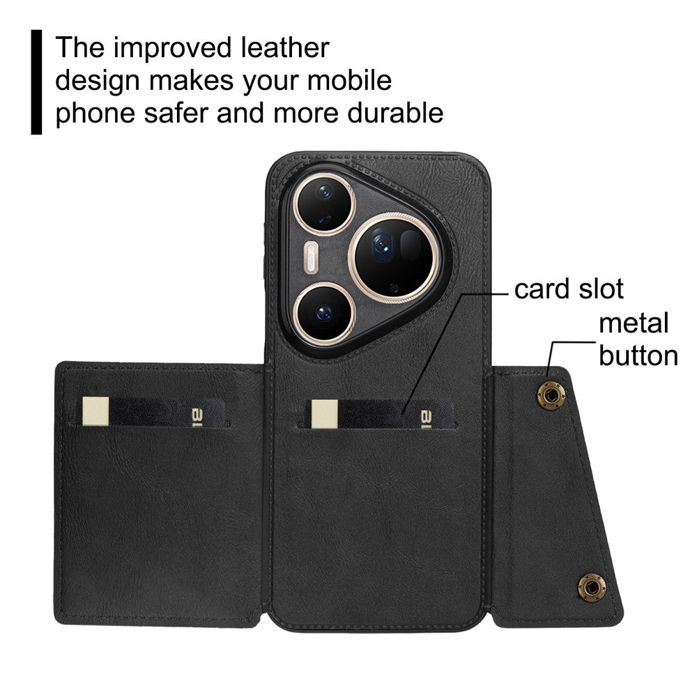 For Huawei Pura 80 Ultra Case with Card Slots Kickstand Leather + TPU Phone Cover