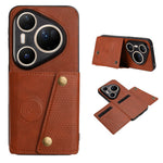 For Huawei Pura 80 Ultra Case with Card Slots Kickstand Leather + TPU Phone Cover