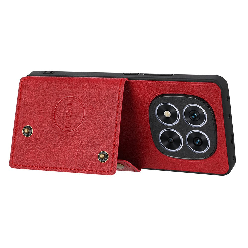 For Xiaomi Redmi Note 15 Pro 5G (Global) Case with Card Slots Kickstand Leather + TPU Phone Cover