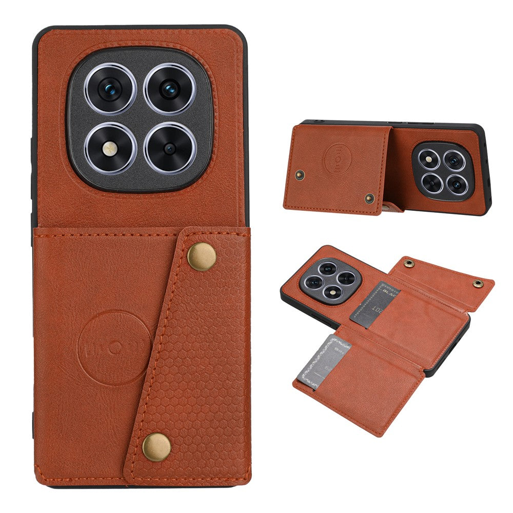 For Xiaomi Redmi Note 15 Pro 5G (Global) Case with Card Slots Kickstand Leather + TPU Phone Cover