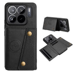 For Xiaomi 15S Pro Case with Card Slots Kickstand Leather + TPU Phone Cover