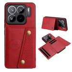 For Xiaomi 15S Pro Case with Card Slots Kickstand Leather + TPU Phone Cover