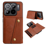 For Xiaomi 15S Pro Case with Card Slots Kickstand Leather + TPU Phone Cover
