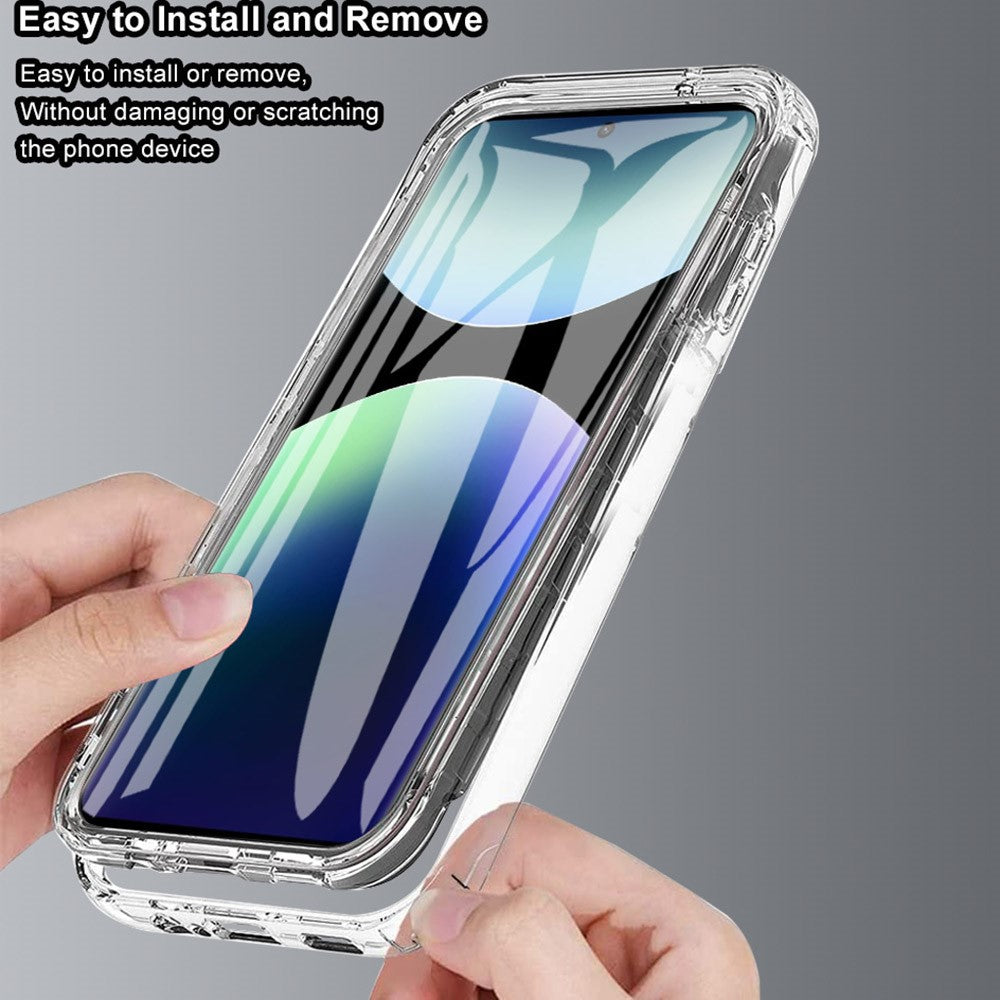 Phone Case For Xiaomi Redmi Note 14 Pro 5G / Note 14 Pro+ 5G / Poco X7 5G TPU Frame Clear Acrylic Back Cover with PET Film