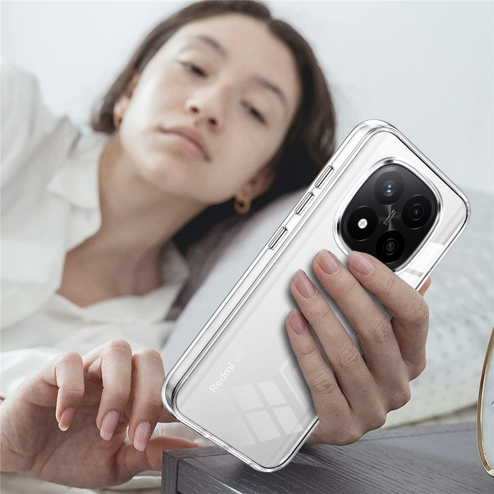 Phone Case For Xiaomi Redmi Note 14 Pro 5G / Note 14 Pro+ 5G / Poco X7 5G TPU Frame Clear Acrylic Back Cover with PET Film