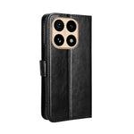 For Xiaomi 15T PU Leather Case with Strap Crazy Horse Texture Phone Wallet Cover