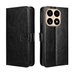 For Xiaomi 15T PU Leather Case with Strap Crazy Horse Texture Phone Wallet Cover