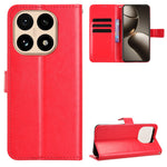 For Xiaomi 15T PU Leather Case with Strap Crazy Horse Texture Phone Wallet Cover