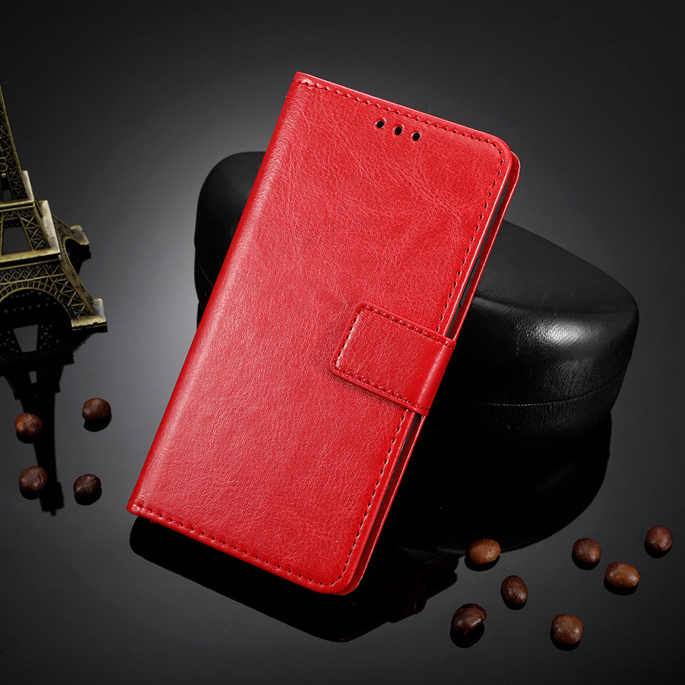 Xiaomi Poco M8 5G / Redmi Note 15 5G (Global) / Note 15 4G (Global) PU-läderskal med rem, plånboksfodral med Crazy Horse-textur