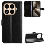 For Xiaomi 15T Pro PU Leather Case with Strap Crazy Horse Texture Phone Wallet Cover