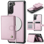 JEEHOOD For Samsung Galaxy S22 5G Case  J09 RFID Blocking Card Holder Leather Back Phone Cover Magnetic Case