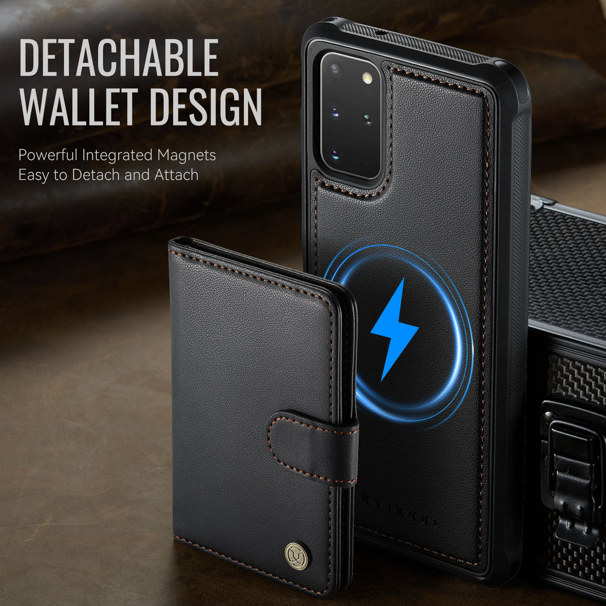 JEEHOOD For Samsung Galaxy S20 Plus 4G Case  J09 RFID Blocking Card Holder Leather Back Phone Cover Magnetic Case
