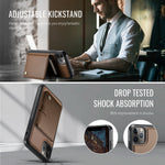 JEEHOOD Til iPhone 11 Pro Cover J09 RFID Blokerende Kortholder Læder Bagcover Kompatibel med MagSafe