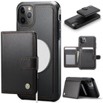 JEEHOOD For iPhone 11 Pro Max Case  J09 RFID Blocking Card Holder Leather Back Phone Cover Compatible with MagSafe