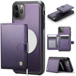 JEEHOOD For iPhone 11 Pro Max Case  J09 RFID Blocking Card Holder Leather Back Phone Cover Compatible with MagSafe