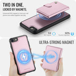 JEEHOOD For iPhone 8 4.7 inch / iPhone SE (2020) / iPhone SE (2022) / iPhone 7 4.7 inch Case  J09 RFID Blocking Card Holder Leather Back Phone Cover Compatible with MagSafe