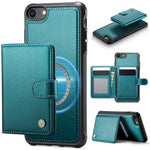 JEEHOOD For iPhone 8 4.7 inch / iPhone SE (2020) / iPhone SE (2022) / iPhone 7 4.7 inch Case  J09 RFID Blocking Card Holder Leather Back Phone Cover Compatible with MagSafe