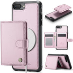 JEEHOOD For iPhone 8 Plus 5.5 inch / iPhone 7 Plus 5.5 inch Case J09 RFID Blocking Card Holder Leather Back Phone Cover Compatible with MagSafe