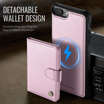 JEEHOOD For iPhone 8 Plus 5.5 inch / iPhone 7 Plus 5.5 inch Case J09 RFID Blocking Card Holder Leather Back Phone Cover Compatible with MagSafe