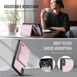 JEEHOOD For iPhone XS Max 6.5 inch Case  J09 RFID Blocking Card Holder Leather Back Phone Cover Compatible with MagSafe