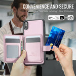 JEEHOOD For iPhone XS Max 6.5 inch Case  J09 RFID Blocking Card Holder Leather Back Phone Cover Compatible with MagSafe