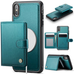 JEEHOOD For iPhone XS Max 6.5 inch Case  J09 RFID Blocking Card Holder Leather Back Phone Cover Compatible with MagSafe